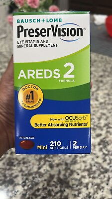 #ad Bausch Lomb PreserVision AREDS 2 Formula 210 Soft Gels Eye Vitamins Exp 06 2025 $29.99