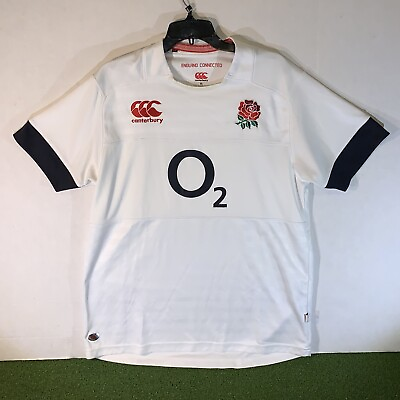 #ad MEN#x27;S CANTERBURY RUGBY UNION ENGLAND 2013 2014 HOME SHIRT JERSEY SIZE XL $70.00