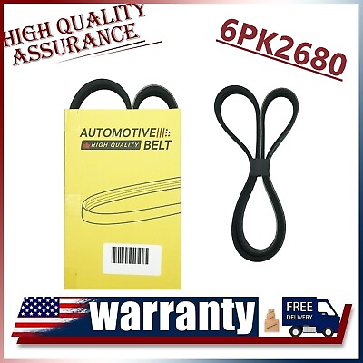 #ad 6PK2680 Serpentine Belt For FORD F 150 6.2L V8 2010 2014 MUSTANG 94 95 $18.99