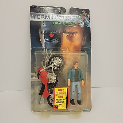 #ad 1991 Terminator 2 John Connor with Motorcycle Kenner Action Figure Vintage $37.99