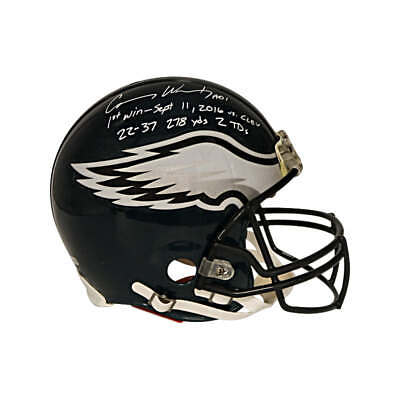 #ad Carson Wentz Autographed Signed Inscribed Authentic Riddell Helmet Fanatics $299.99