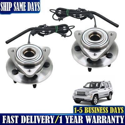 #ad Pair Front Wheel Hub amp; Bearings Assembly Fit For Dodge Nitro Jeep Liberty w ABS $83.89