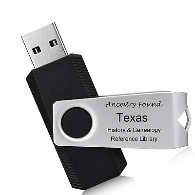 #ad TEXAS History amp; Genealogy 190 Books on USB FLASH DRIVE Ancestors CountyTX $10.95
