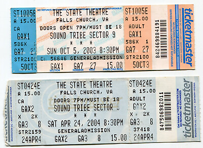 #ad Vintage 2003 2006 Sound Tribe Sector 9 Concert Ticket Stub Lot of 3 $7.19
