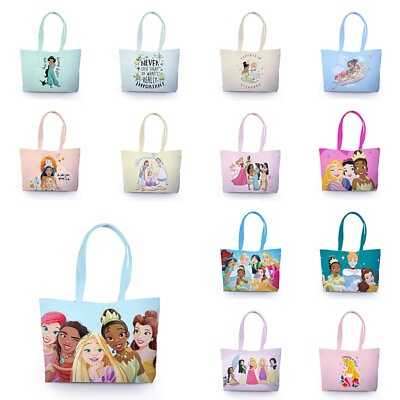 #ad Disney Princess Shoulder Bag Leather Women Shopping Large Capacity Tote Belle $22.49