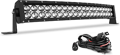 #ad 22 Inch LED Light Bar Curved 24quot; with Mounting Bracket 120W Work Light 4D with $57.99