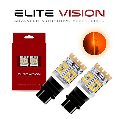 #ad Elite Vision 3157 LED Turn Signal 2x Amber Bulbs Anti Hyper Flash Fits Subaru $69.99