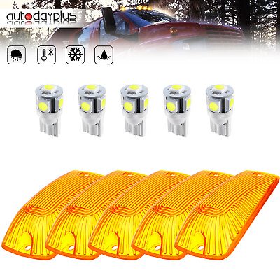 5x Cab Marker Roof Light Amber Free 5X 5050 White LED for GMC Chevy C1500 3500 $10.17