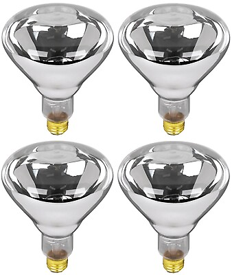 #ad Satco S4999 250W R40 Dimmable Heat Lamp Bulbs Pack of 4 $32.78