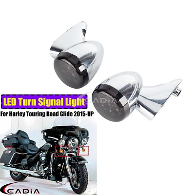 #ad LED Turn Signal Indicator Smoke Light For #x27;15 #x27;23 Harley Touring Road Glide FLTR $53.70