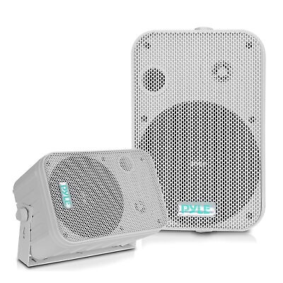 #ad Pair New Pyle PDWR50W 6.5quot; Indoor Outdoor Waterproof Speakers White $89.99