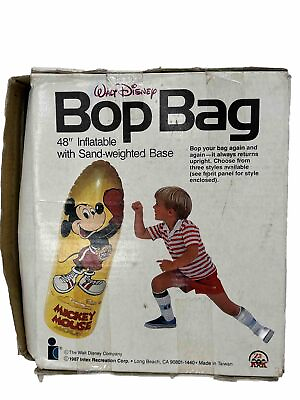 #ad Disney Mickey Mouse Bop Bag 48quot; Inflatable Disneyana Vintage 1987 Boxing $44.99