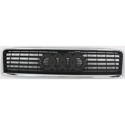 #ad Grille For 2002 2004 Audi A6 Quattro A6 Chrome Shell w Primed Insert Plastic $48.05