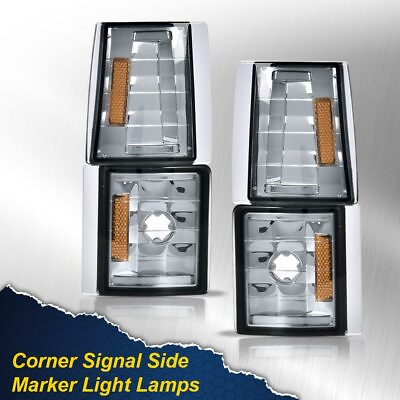 #ad AMBER CORNER SIGNAL LIGHTS FIT FOR 1994 1999 CHEVY C K SUBURBAN TAHOE PICKUP $15.64