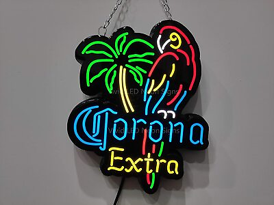 #ad New Corona Extra Parrot Vivid LED Neon Sign Light Lamp Cute Super Bright 10quot; $84.99