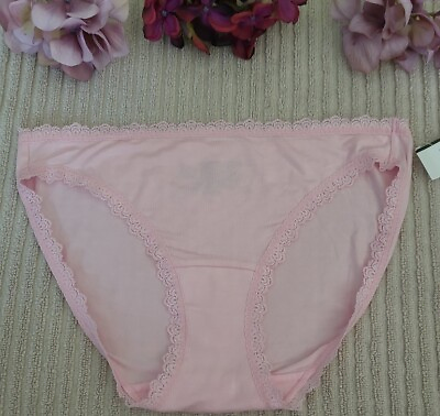 #ad JEZEBEL Slinky SeXy Floral Lace Detail Bikini Panties 6 M New With Tags $9.99