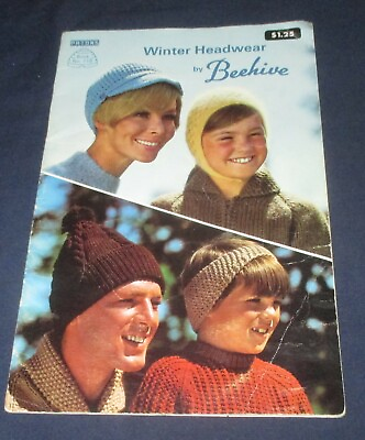 #ad Patons Winter Headwear By Beehive Patons Vintage Pattern Book #118 1960s C $5.09
