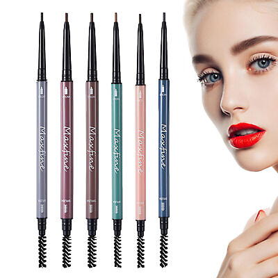 #ad 1pc Double end Waterproof Eyeliner Eyebrow Pencil with Brush Head Makeup Tool $6.80