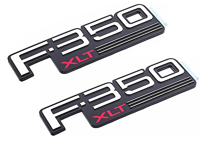 #ad Pair Set 1992 1997 F 350 XLT FENDER EMBLEMS BADGES REPLACEMENT FOR F 350 $33.99