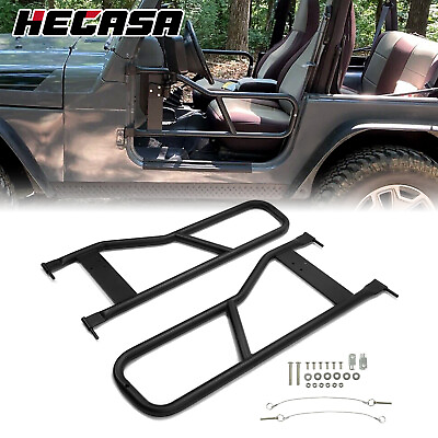 #ad HECASA Pair Steel Tubular Half Door Tube Door For Jeep Wrangler TJ YJ 1987 2006 $118.99