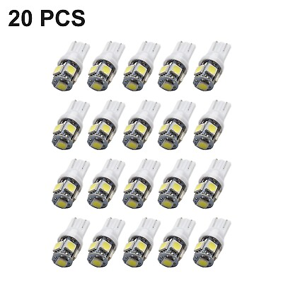 #ad T10 5050 5SMD White LED Interior Light Durable Construction 20pcs Pack $9.12