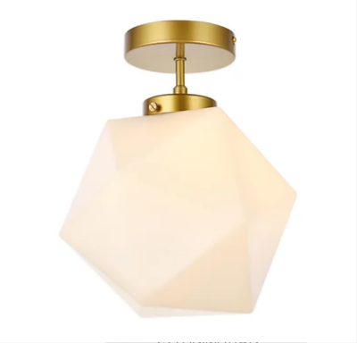 #ad Elegant Lighting LD2347BR Lawrence 10quot;W Semi Flush Ceiling Fixture in Brass $54.99