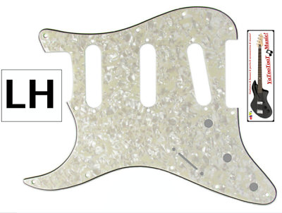 #ad New Pickguard STRATOCASTER Left Handed 3ply Aged Perles White Guitar STRAT $45.55