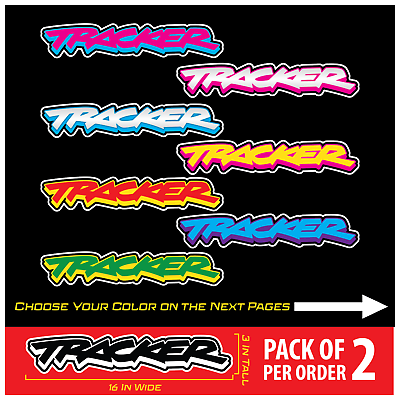 #ad Tracker Logo Decal for Car Truck Window Geo Sticker Set of 2 Pick your Color $16.00