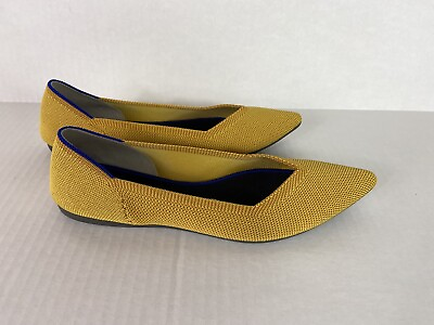 #ad Rothy#x27;s The Point Size 7 Marigold Yellow Slip On Shoes Ballet Flats $43.99