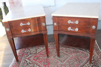 #ad Pair Vintage Marble top tables Marble from Portugal 1949 $449.97