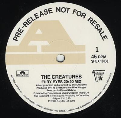 #ad Creatures 80s 12quot; record Maxi Fury Eyes promo GBP 22.29