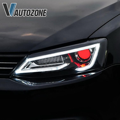 #ad VLAND 2Pcs Headlights Assembly For VW Jetta 2011 2018 Bi xenon Lens Projector $386.09