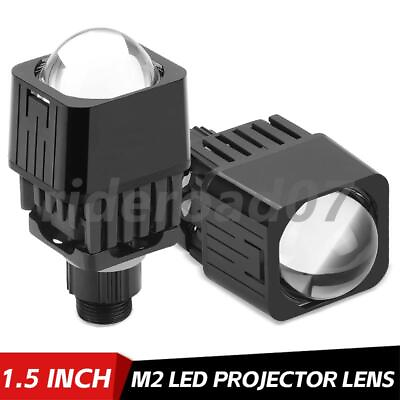 #ad 2x 1.5quot; Mini Bi LED Projector Lens 6000K White Headlight Retrofit Universal $45.58