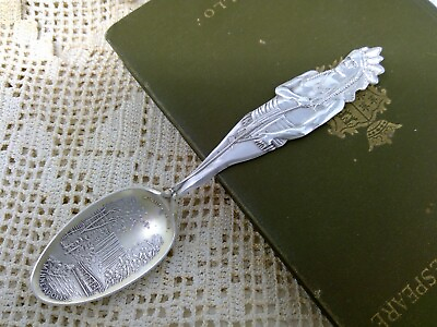 #ad Sterling .925 Silver Souvenir Spoon Minne Ha Ha Minneapolis Full Indian $109.99