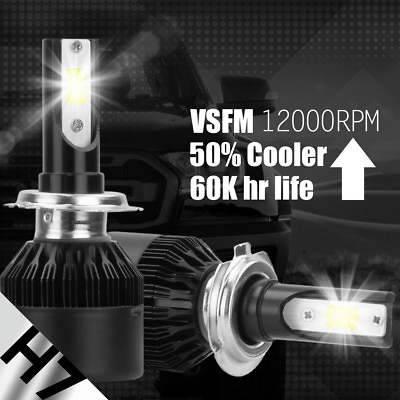 #ad H7 CREE COB 388W 38800LM LED Headlight Kit Hi Lo Power Beam Bulbs 6500K Lamp $15.99