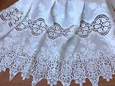 #ad Off white Cotton Lace Fabric Retro Cotton Eyelet Fabric Dress Fabric By The Yard $26.99