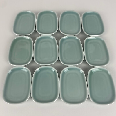 #ad #ad Lot of 12 DELTA AIRLINES ALESSI Small Mini Asian Plate 3.5quot; x 2.5quot; Green NEW $14.99