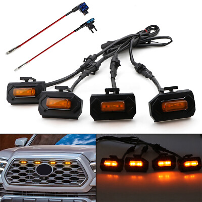 4PC Amber Grille LED Light Raptor Style for 2020 2023 Tacoma TRD Off Road Sport $21.68