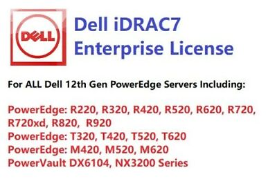 #ad iDRAC7 Enterprise License for 12th Server R720 R620 R520 R420 R320 R220 FASTMail $44.94
