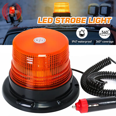 #ad Amber 30LED Rotating Strobe Light 12V 24V Rooftop Flash Beacon Emergency Warning $29.99