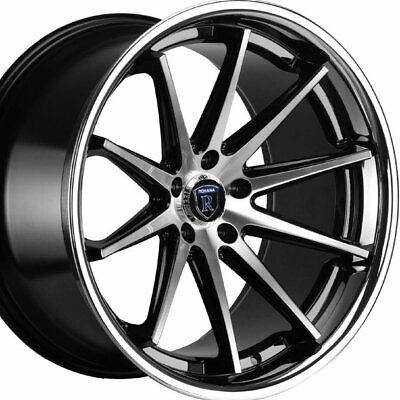 #ad 4 20quot; STAGGERED ROHANA RC10 20x9 11 BLACK SILVER CONCAVE WHEELS A1 $2160.00