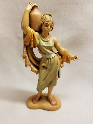 #ad 1983 Fontanini Nativity Villager Judith holding water jug #119 5quot; Scale $19.99