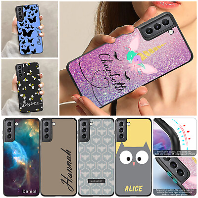 #ad Case For Samsung Galaxy S23 Ultra S22 S21 S20 FE Custom Name Printed Phone Cover $7.99