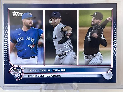 #ad 2022 Topps Royal Blue #138 Robbie Ray Gerrit Cole Dylan Cease LL $1.25