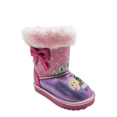 #ad Toddler Girls Disney Princess Cold Weather Boots Size 7 8 or 11 Tiana Ariel $12.00