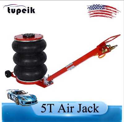 #ad New Triple Bag Air Jack 5 Ton 11000 lbs Pneumatic Jack 16quot; Car SUV Lifting Red $199.00
