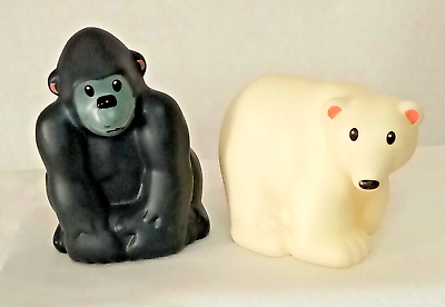 #ad Fisher Price Little People Zoo Lot 2014 Gorilla and Polar Bear $8.99