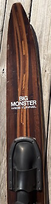 #ad Vintage Cypress Gardens Big Monster Wide Tunnel Wooden Water Ski Complete Wood $129.99