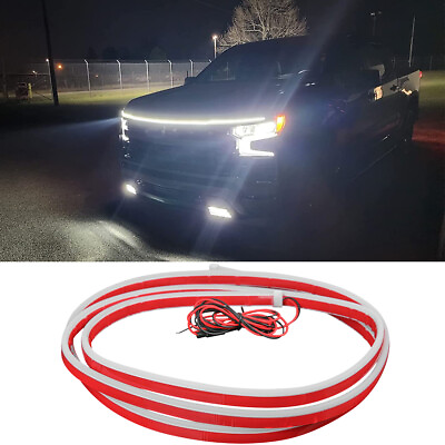 Dynamic 94.5quot; Car Hood Light LED Strip Light White For Chevy Silverado 1500 2500 $23.09