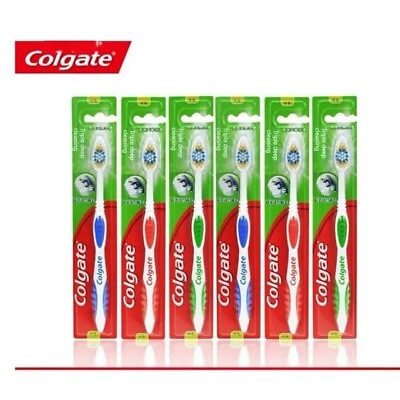 #ad 6 Colgate Toothbrush Extra Clean Full Head FIRM Toothbrushes #95 HARD Bristles $8.78